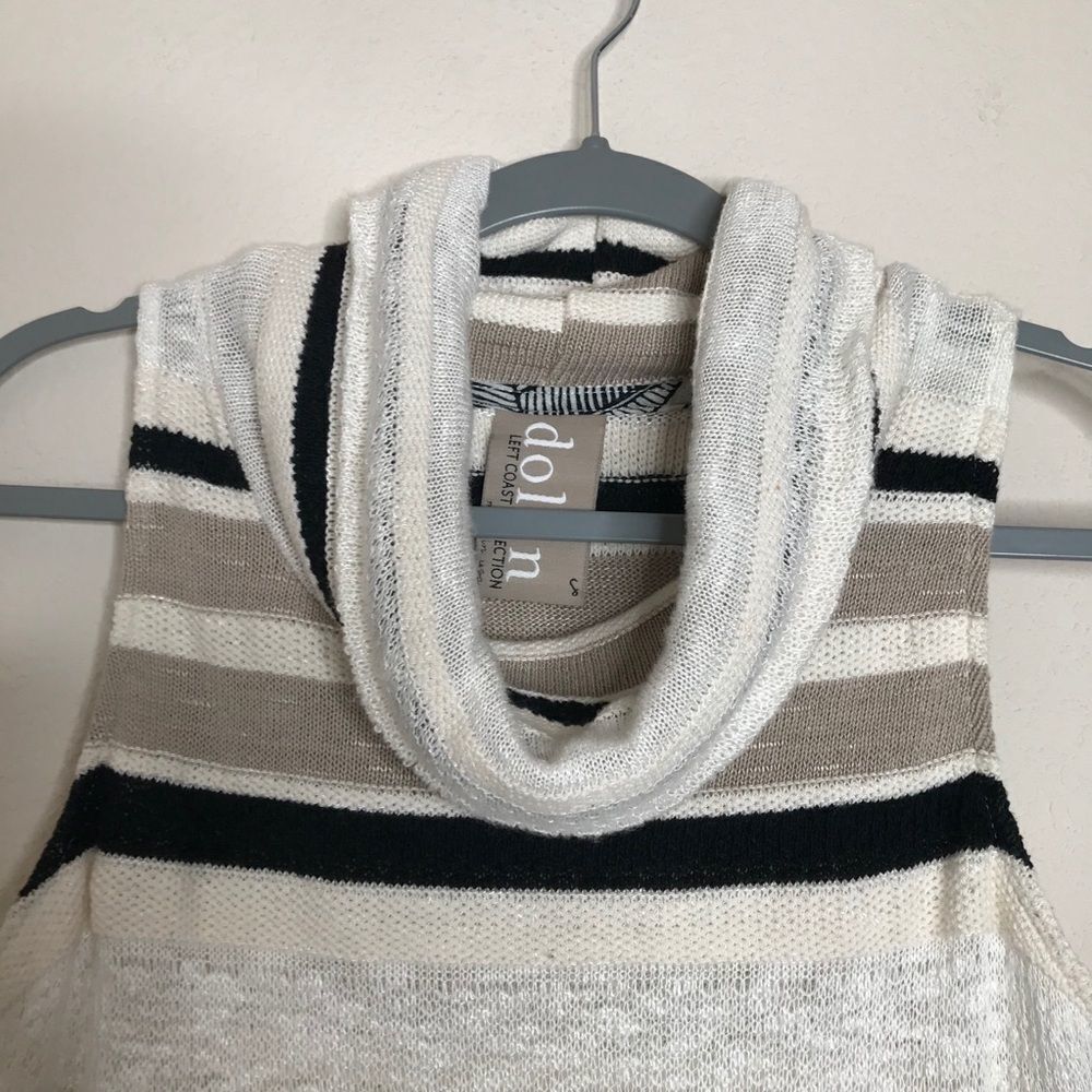 Anthropologie coastal Dolan striped cowl neck sweater size small - Picture 4 of 6